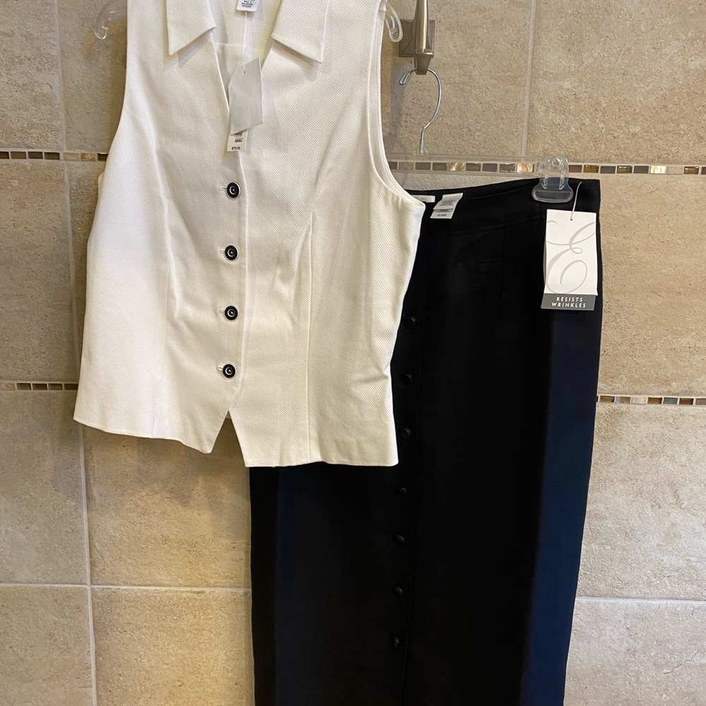 Preston & York White sleeveless top